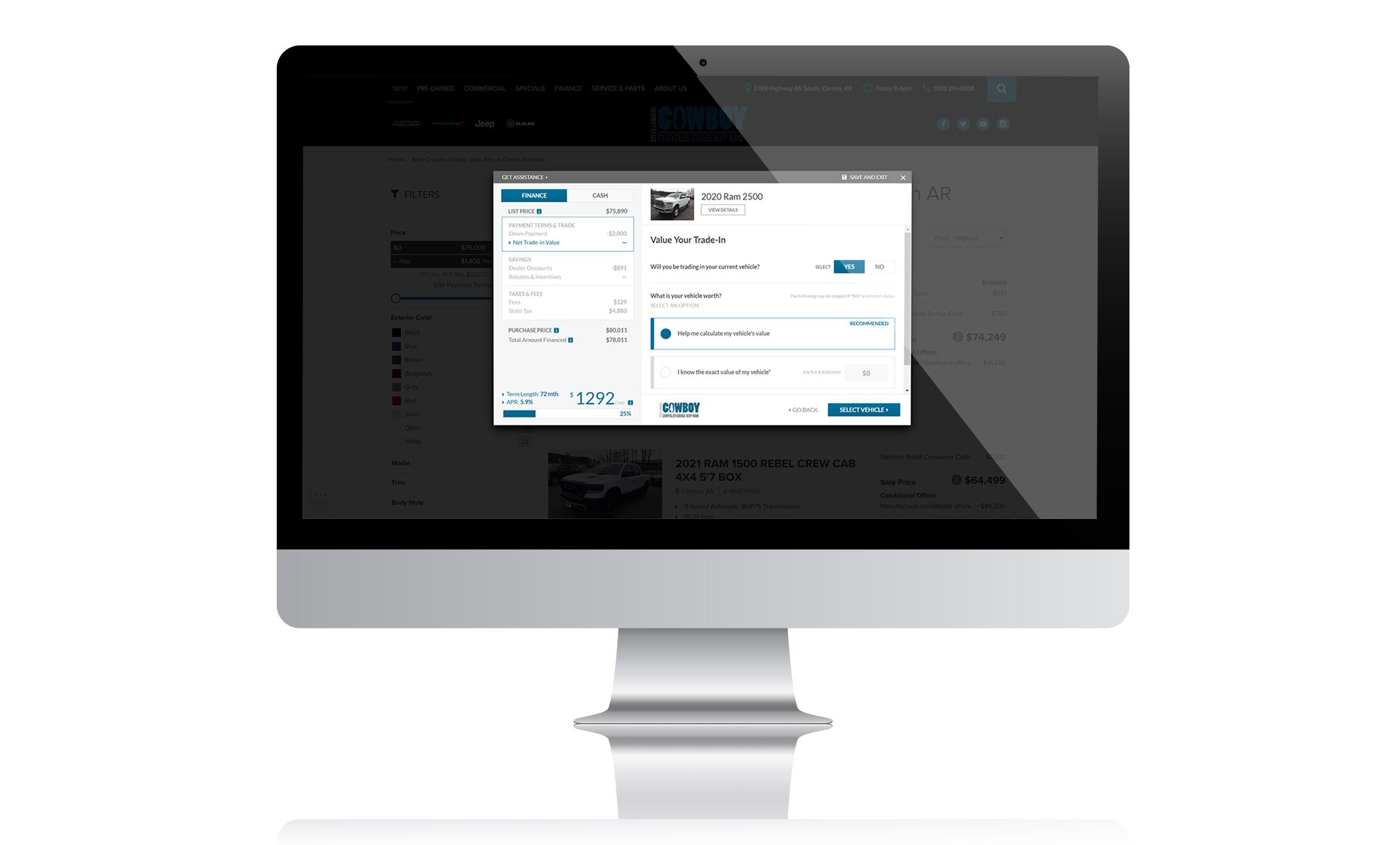 estimate your trade on desktop screen